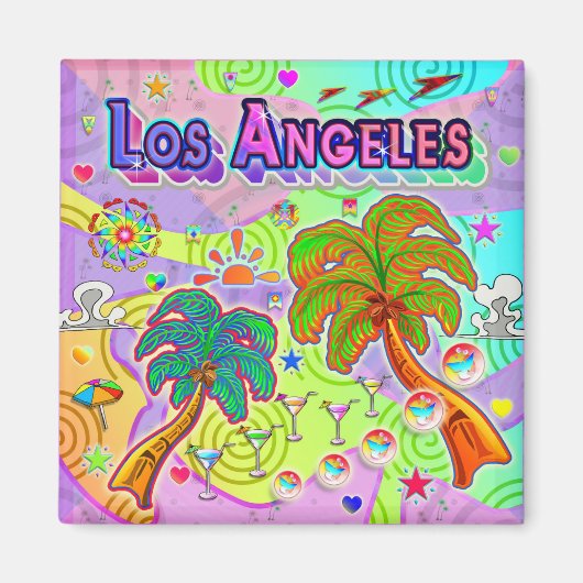 Los Angeles Vakantie Target Magneet (Voorkant)