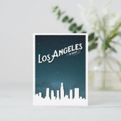 Los Angeles van Night Skyline - Los Angeles, Ca Feestdagenkaart (Staand voorkant)