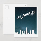 Los Angeles van Night Skyline - Los Angeles, Ca Feestdagenkaart (Voorkant / Achterkant)