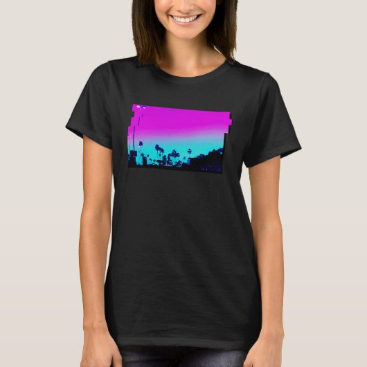 Los Angeles Vaporwave Aesthetic Lights For Men and T-shirt (Voorkant)
