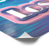 Los Angeles Vaporwave Reizen Perfect Poster (Hoek)