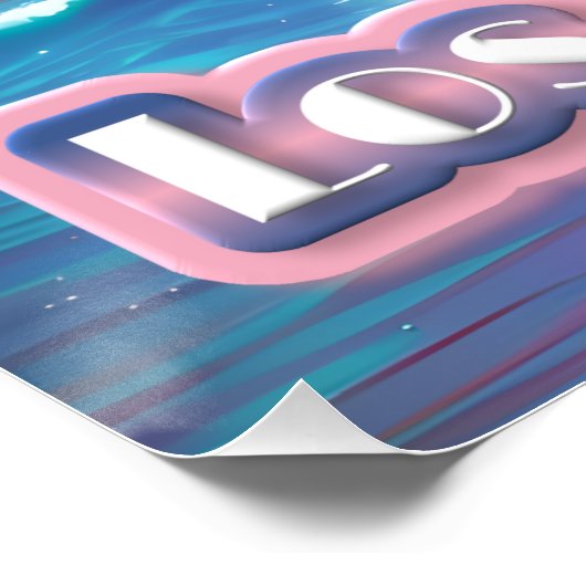 Los Angeles Vaporwave Reizen Perfect Poster (Hoek)