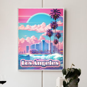 Los Angeles Vaporwave Reizen Perfect Poster
