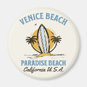 Los Angeles Venice Beach – Coastal Travel Art Magneet (Voorkant)