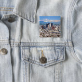 Los Angeles Vierkante Button 5,1 Cm (In situ)