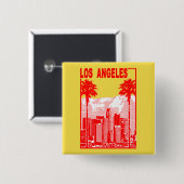 Los Angeles Vierkante Button 5,1 Cm (Voorkant /achterkant)