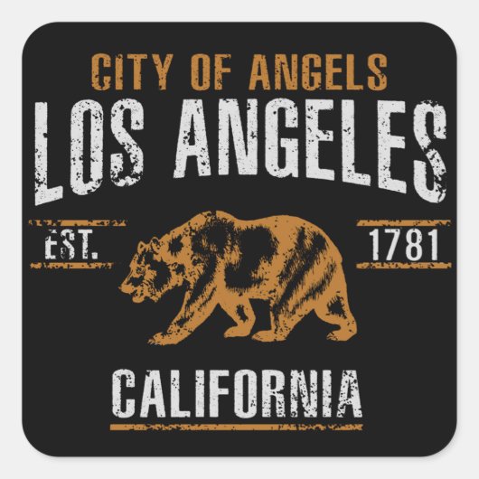 Los Angeles Vierkante Sticker (Voorkant)