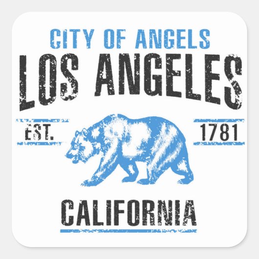 Los Angeles Vierkante Sticker (Voorkant)