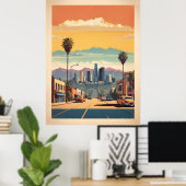 Los Angeles vintage poster (Thuiskantoor)