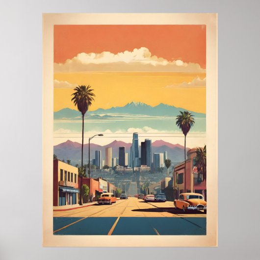 Los Angeles vintage poster (Voorkant)