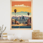 Los Angeles vintage poster (Keuken)
