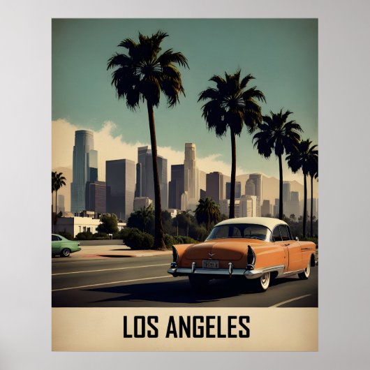 Los Angeles vintage poster (Voorkant)