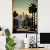 Los Angeles vintage poster (Thuiskantoor)