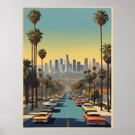 Los Angeles vintage poster (Voorkant)