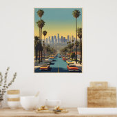 Los Angeles vintage poster (Keuken)
