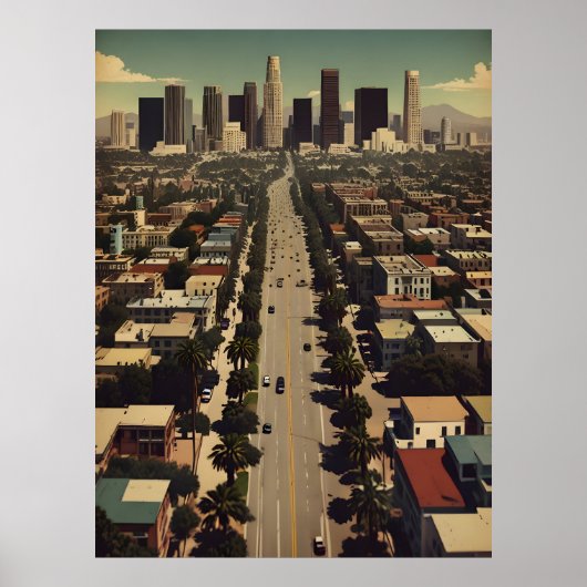 Los Angeles vintage poster (Voorkant)