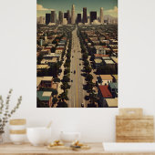 Los Angeles vintage poster (Keuken)