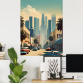 Los Angeles vintage poster (Thuiskantoor)
