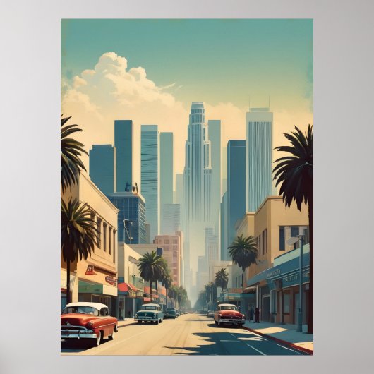 Los Angeles vintage poster (Voorkant)