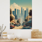 Los Angeles vintage poster (Keuken)