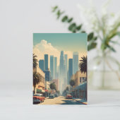 Los Angeles vintage poster Briefkaart (Staand voorkant)