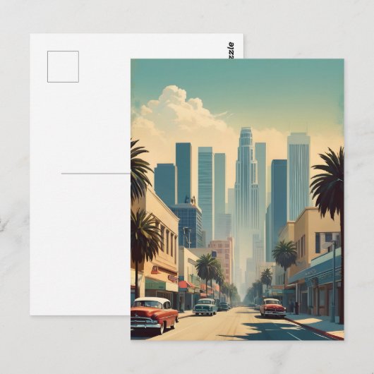 Los Angeles vintage poster Briefkaart (Voorkant / Achterkant)