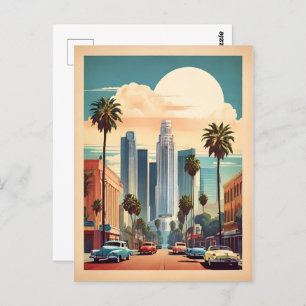 Los Angeles vintage poster Briefkaart