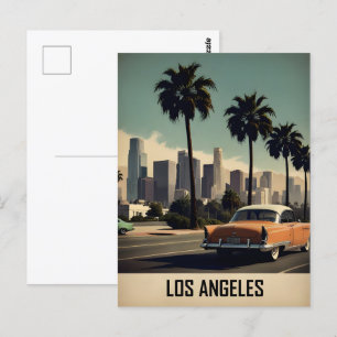 Los Angeles vintage poster Briefkaart