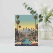 Los Angeles vintage poster Briefkaart (Staand voorkant)