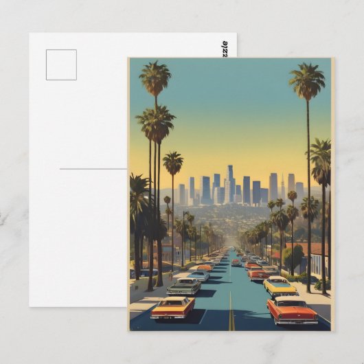 Los Angeles vintage poster Briefkaart (Voorkant / Achterkant)