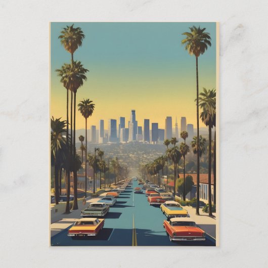 Los Angeles vintage poster Briefkaart (Voorkant)