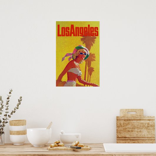 Los Angeles vintage-poster Poster (Keuken)