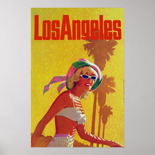 Los Angeles vintage-poster Poster (Voorkant)