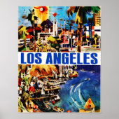 Los Angeles vintage-poster Poster (Voorkant)