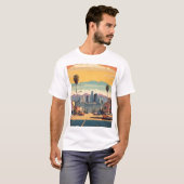 Los Angeles vintage poster T-shirt (Voorkant volledig)