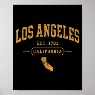Los Angeles Vintage Sport Californië Retro Poster