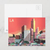 Los Angeles Vintage Travel Briefkaart (Voorkant / Achterkant)