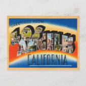 Los Angeles Vintage Travel Briefkaart teruggezet (Voorkant)