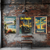 Los Angeles Vintage Travel Poster