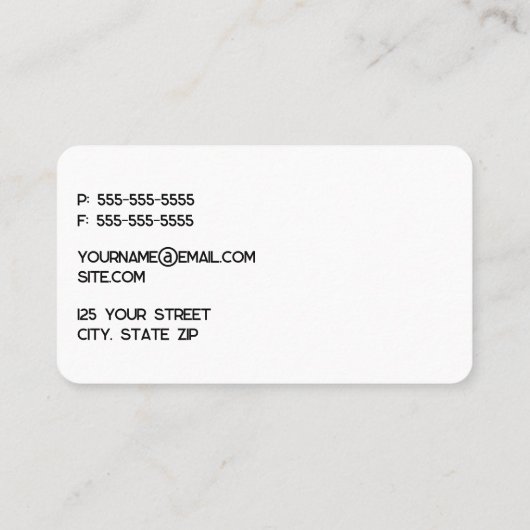 Los Angeles Visitekaartje (Achterkant)