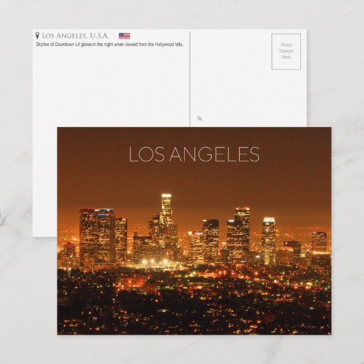 Los Angeles, VS ansichtkaart Briefkaart (Voorkant / Achterkant)