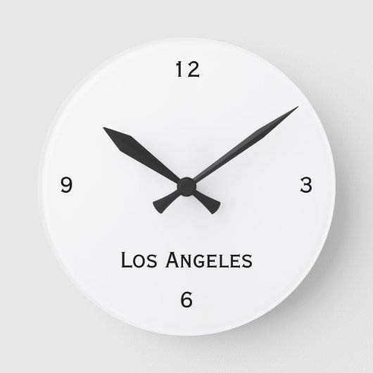 Los Angeles Wall Clock Ronde Klok (Voorkant)