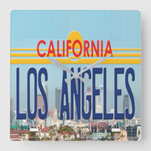 Los Angeles Wall Clock Vierkante Klok