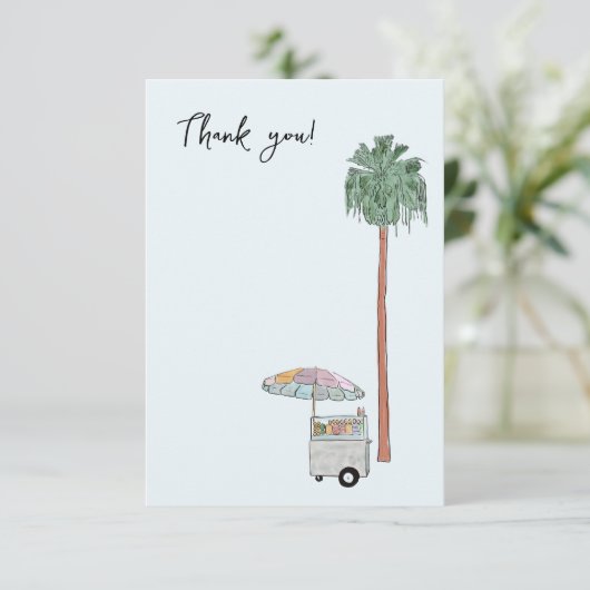 Los Angeles Watercolor Dankkaart Bedankkaart (Staand voorkant)