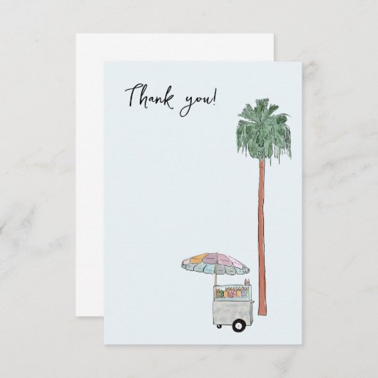 Los Angeles Watercolor Dankkaart Bedankkaart (Voorkant / Achterkant)