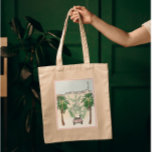Los Angeles Waterverf bruiloft Tote Bag<br><div class="desc">Draag een stuk van uw Los Angeles bruiloft met deze prachtige waterverf bruiloft canvas tas! Met een delicate handgeschilderde illustratie van het iconische Hollywood-bord, opnieuw bedacht om 'Just Married' te zeggen, en een romantische vluchtauto met het gelukkige paar dat de zonsondergang in rijdt. Zachte waterverf details van palmbomen, een Californische...</div>