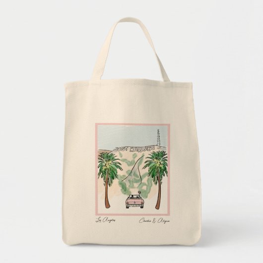 Los Angeles Waterverf bruiloft Tote Bag (Voorkant)