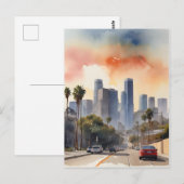 Los Angeles waterverf kunst Briefkaart (Voorkant / Achterkant)