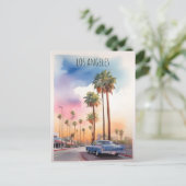 Los Angeles waterverf kunst Briefkaart (Staand voorkant)