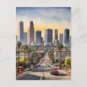 Los Angeles waterverf kunst Briefkaart (Voorkant)
